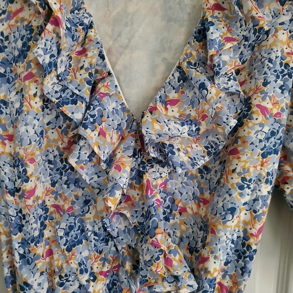 Ralph Lauren Black Label Prairie All Over Floral Print Midi Dress Womans Size 16 - Picture 10 of 10